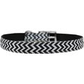 Unconditional Love 0.75 in. Chevrons Nylon Dog Collar with Classic BuckleBlack Size 12 UN764852